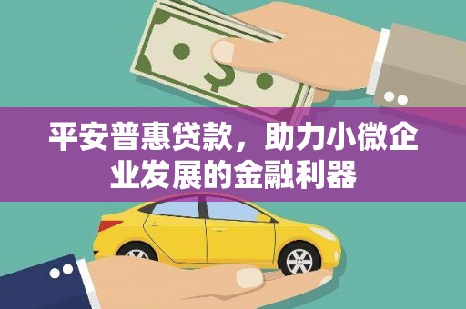 凌河平安普惠贷款，助力小微企业发展的金融利器