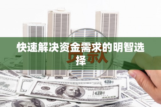 凌河快速解决资金需求的明智选择